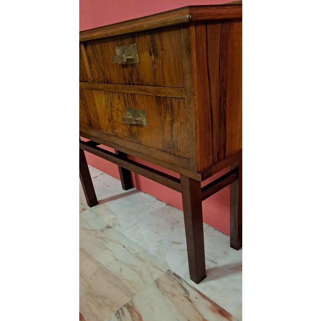 Mid-Century Sideboard in Brass and Walnut, 1965 For Sale - Image 4 of 11