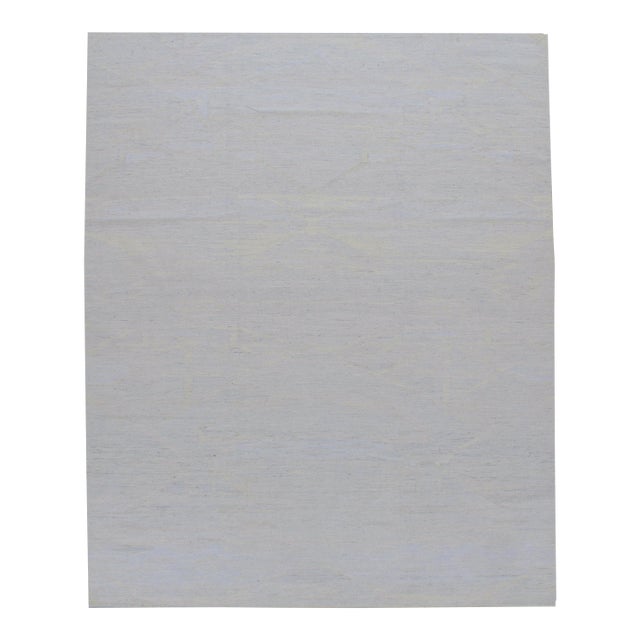 Swedish Style Kilim Deco Rug Ivory Gray Blue 10ft 1in X 13ft 6in For Sale
