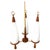 Vintage Teak Chandelier with White Glass Shades, 1960s For Sale - Image 10 of 10