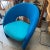 1960s Vintage Sculptural Blue Pierre Paulin Style Chair For Sale - Image 4 of 7