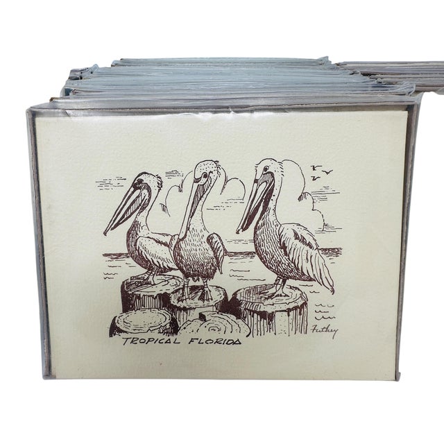 Huge Collection 440 Vintage Bill Futhey Fine Art Notecards | Florida Coastal & Nature Series | Reseller Wholesale Lot | Shells, Birds, Boats & Golf For Sale - Image 11 of 16
