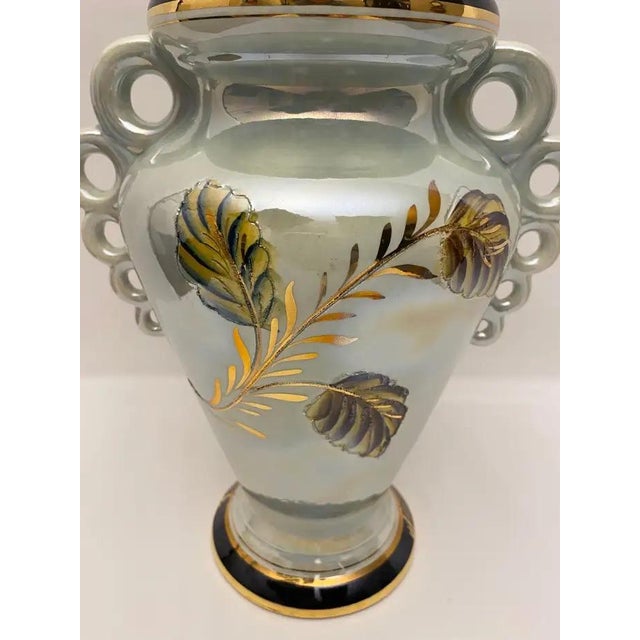 H. Bequet Quaregnon Porcelain Vase, Celadon For Sale - Image 4 of 5