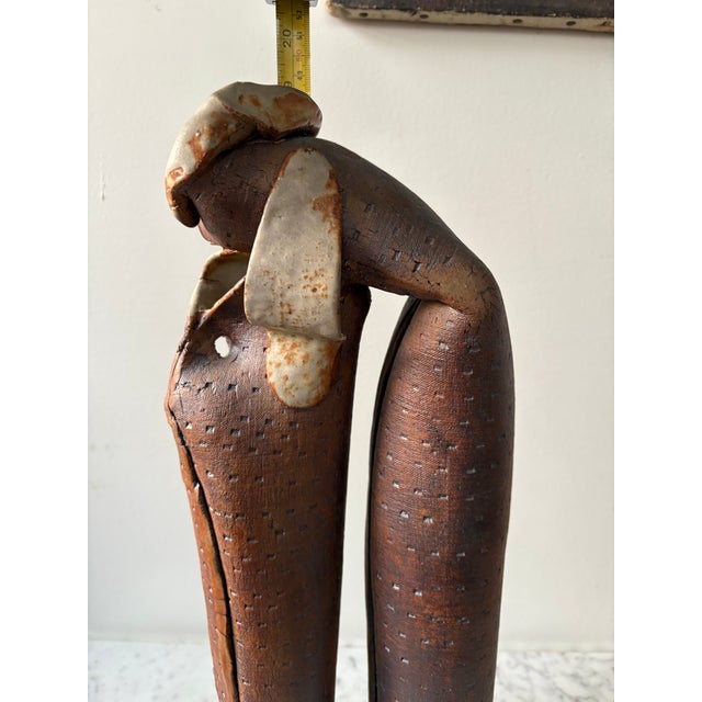 Ceramic Barbara Beck 1980s Abstract Ceramic Sculpture For Sale - Image 7 of 11