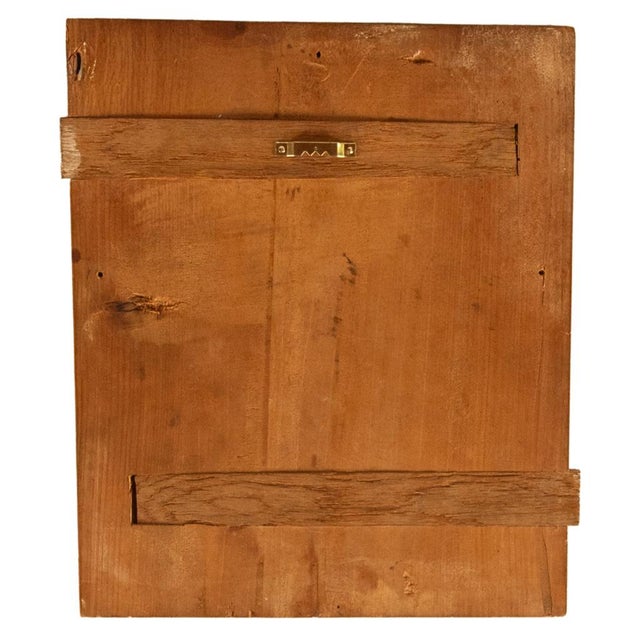 Antique 19th Century Russian Icon Egg Tempera Gilded St. Pelagia St. James For Sale - Image 12 of 12