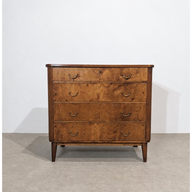 Belgian Walnut Burl Chest of Drawers from Imexcotra, 1960s For Sale - Image 11 of 11
