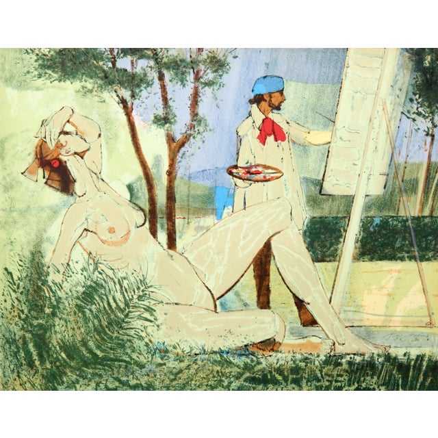 Modern Jim Jonson, Artist and Model, Lithograph For Sale - Image 3 of 3