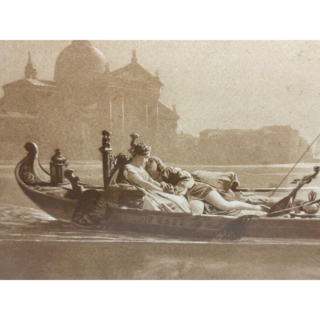 Antique Apollo Decorative Tray with Lecomte du NouÃ¿ "Honeymoon" Photogravure Insert for your consideration. The tray...