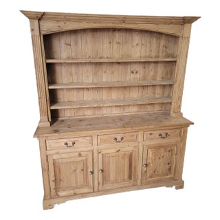 Antique Pine Two Piece Dresser From England For Sale