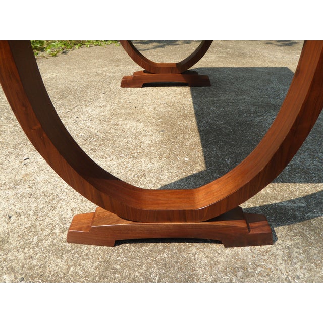 Wood Walnut Desk / Flamboyant / Spectacular For Sale - Image 7 of 7