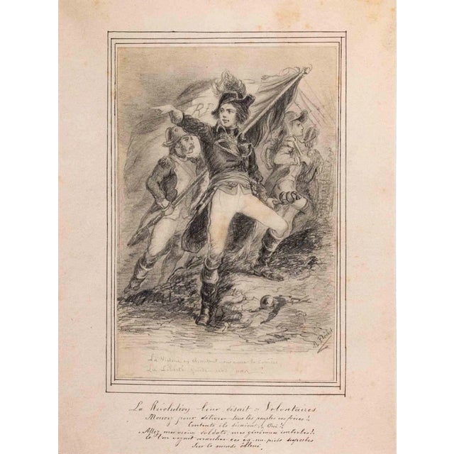 Marc Arrowt, La Liberté Guide nos Jour, Original Etching, 19th-Century For Sale