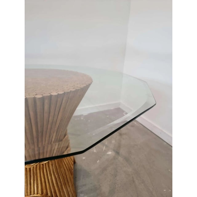 Round Rattan Dining Table For Sale - Image 10 of 13