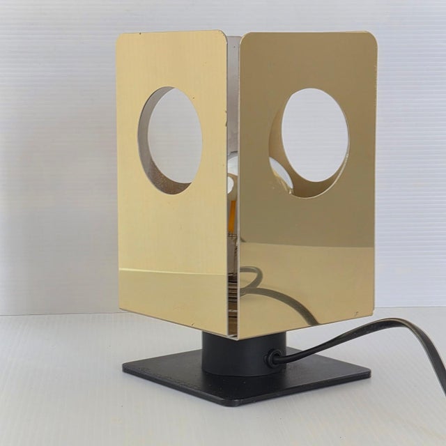 Vintage Gold-Plated Metal Table Lamp, 1960s For Sale - Image 16 of 16