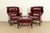 Hancock & Moore Chippendale Wingback Leather Lounge Chairs With Ottoman For Sale - Image 15 of 15