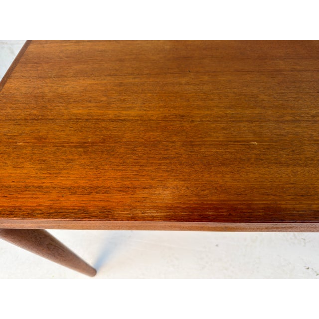 Vintage Danish Mid-Century Modern Teak Expandable Dining Table For Sale - Image 17 of 18