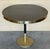 1970s Hollywood Regency Round Cantilever Brass Dinning Table with Black Glass For Sale - Image 11 of 18