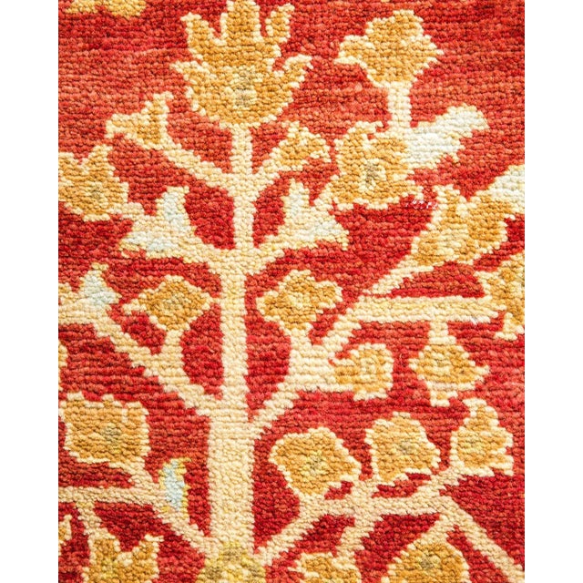 Contemporary Eclectic, Hand-Knotted Area Rug - Red, 6' 1" x 8' 10" For Sale - Image 3 of 9