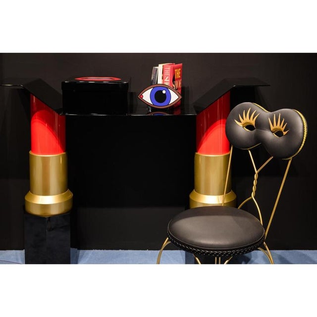 Bette Davis Eyes Floor Dressing Table in Powder-Coated Aluminum by Altreforme For Sale - Image 4 of 8