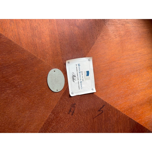 Brown 1980s Baker Furniture Neoclassical Mahogany Side Table For Sale - Image 8 of 10