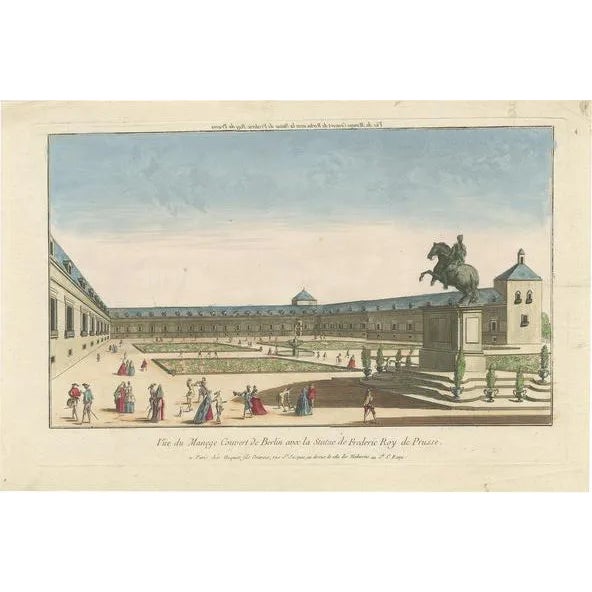 Huquier, Illustration of a Court in Berlin, 1760, Print For Sale