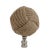 Nautical Knot Lamp Finial in Natural Jute on Chrome Hardware For Sale