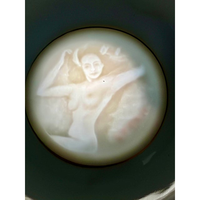 Mid 20th Century Rare Lithophane "Nude" Geisha Dragon Ware Cup and Saucer For Sale - Image 12 of 13