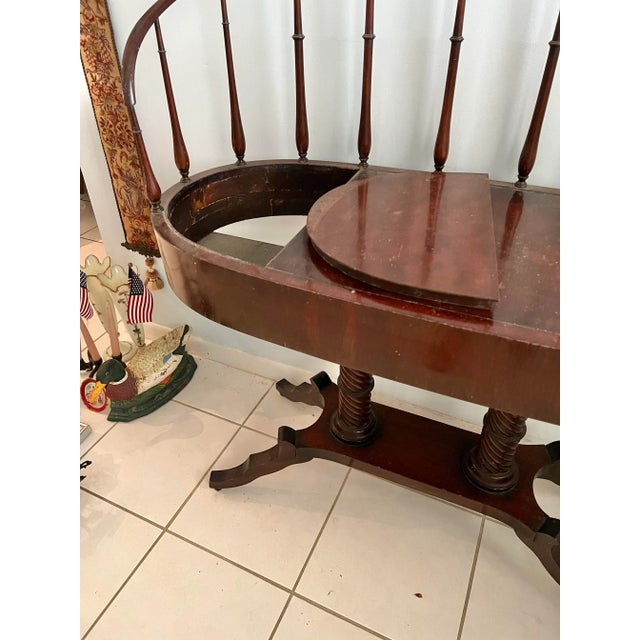 Mid 20th Century Vintage Wood Planter Console Table With Spindle Back For Sale - Image 5 of 6