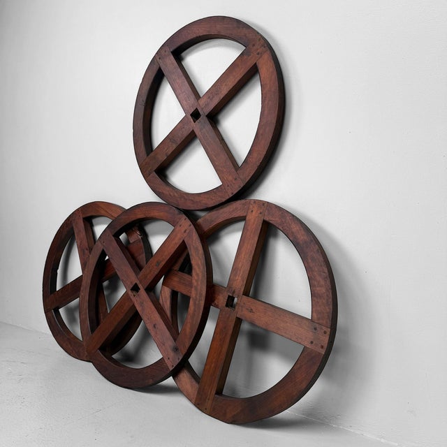 Japanese Wooden Itomaki Winding Wheel, 1920s For Sale - Image 9 of 18