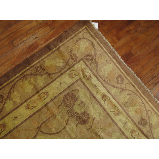Contemporary Pale Antique Chinese Rug For Sale - Image 3 of 6