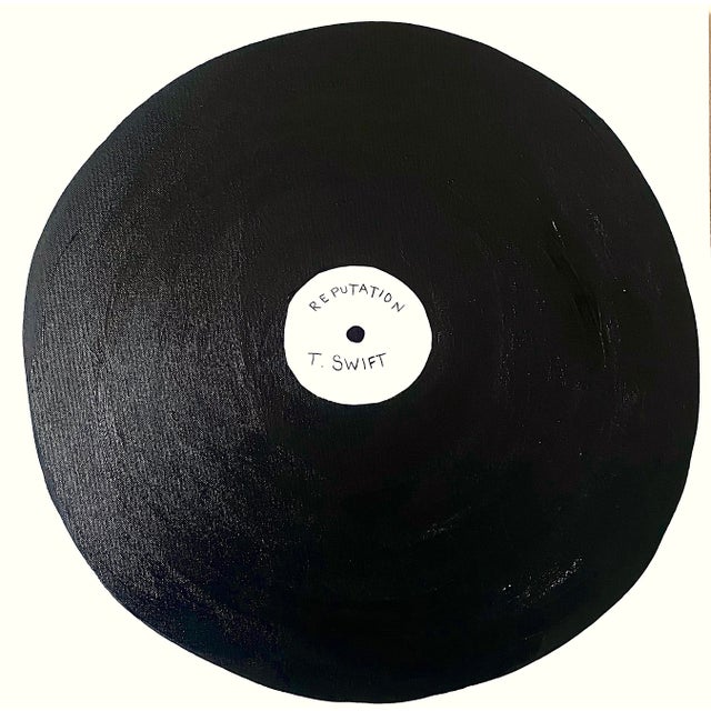 Abstract Vinyl Record Painting, Reputation by Taylor Swift For Sale