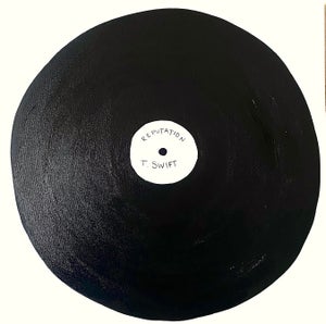 Abstract Vinyl Record Painting, Reputation by Taylor Swift