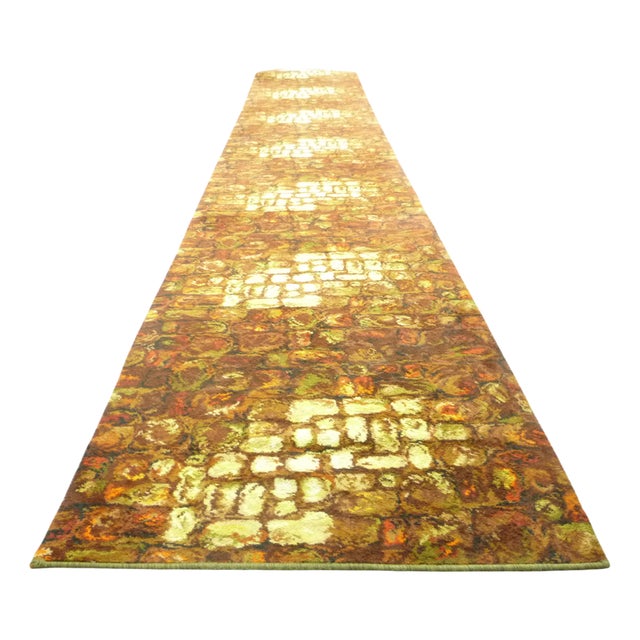 English Flower Power Rug, 1970s For Sale