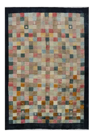 1980s Old Persian Shiraz Area Rug 5'2"×7'7"