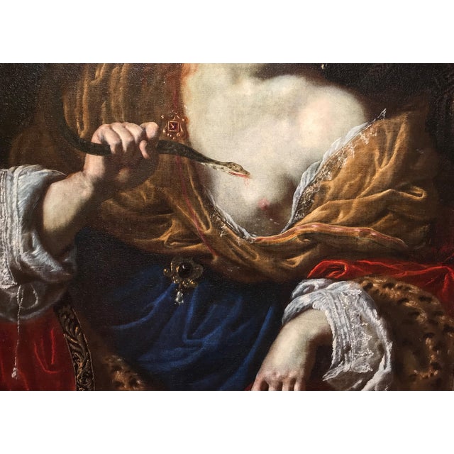 Giovanni Domenico Ferrucci, The Death of Cleopatra, Oil on Canvas, 17th Century, Framed For Sale - Image 4 of 13
