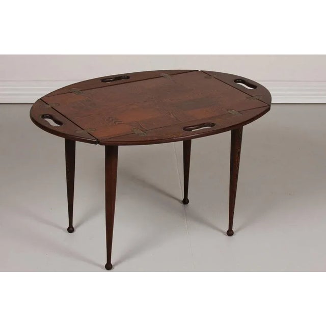 Mid-Century Modern Danish Modern Butlers Tray Table with Drumstick Legs by Jeanne Grut, 1970s For Sale - Image 3 of 7