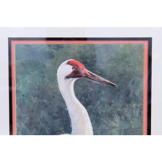 1990s Mary Erickson Signed Crane Print Set – Sandhill Crane I, Sandhill Crane II & Whooping Crane – Framed Coastal Wildlife Art (Set of 3) For Sale - Image 9 of 17
