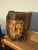 Vintage Hand Carved Face on a Wooden Log ~ Decorative Decor For Sale In Los Angeles - Image 6 of 12
