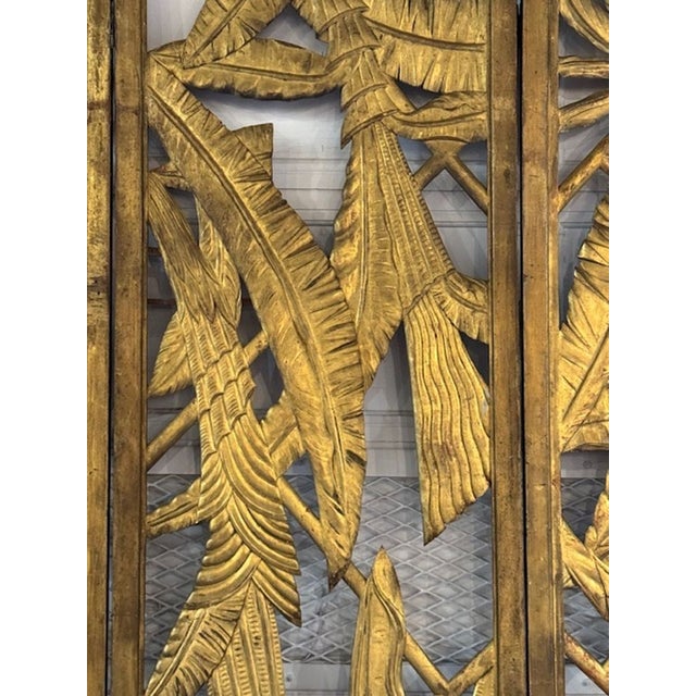 Rare Vintage Maison Jansen Giltwood Screen For Sale In Dallas - Image 6 of 8