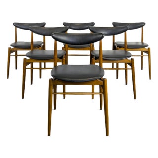 Vintage Scandinavian Teak Chairs, Set of 6 For Sale