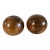 Mid 20th Century Solid Hardwood Walnut Sphere Salt & Pepper Shakers- a Pair For Sale
