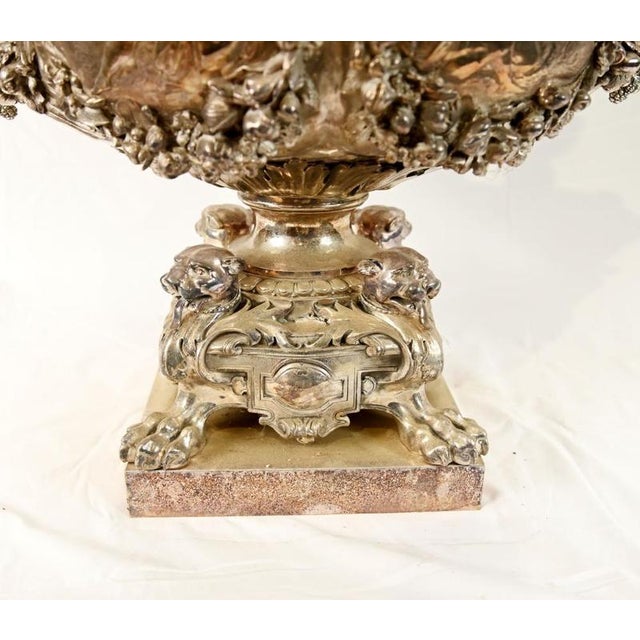 Napoleon III French Silvered Bronze Centrepiece Bowl For Sale - Image 10 of 11