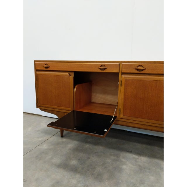 Wood Vintage Mid Century Modern Teak Credenza by Greaves & Thomas For Sale - Image 7 of 11