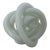 1970s Fluted White Murano Glass Knot Sculpture Paperweight, Italy For Sale