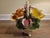 1970s Vintage Capodimonte Italy Porcelain Rose Flower Basket Crown N Original Tag For Sale - Image 5 of 10