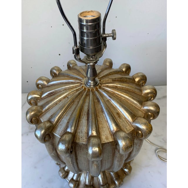 Gold Early 21st Century Hollywood Regency White Gold Lamp by Bryan Cox For Sale - Image 8 of 13