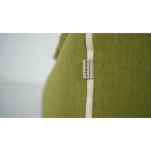 Green Plumy Sofa attributed to Annie Hiéronimus for Cinna, 1980s For Sale - Image 6 of 8