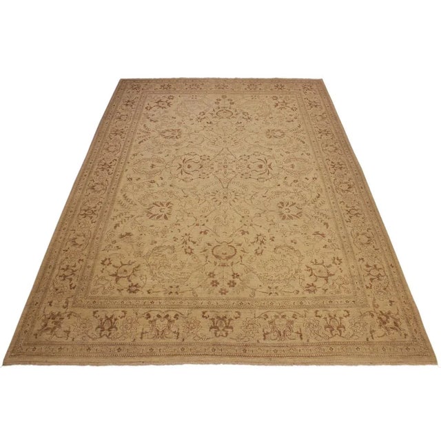 1980s Contemporary Ziegler Beige Wool Rug -10'0 X 13'0 For Sale In New York - Image 6 of 9
