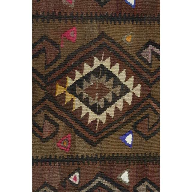 Vintage Turkish Kilim Rug-4′5″ × 13′3″ For Sale - Image 9 of 13