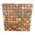 Wood Vintage Rattan & Coconut Shell Stool / Ottoman For Sale - Image 7 of 8