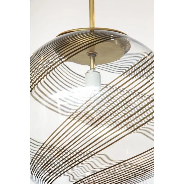 1960s Venini Glass & Brass Pendant For Sale - Image 12 of 12