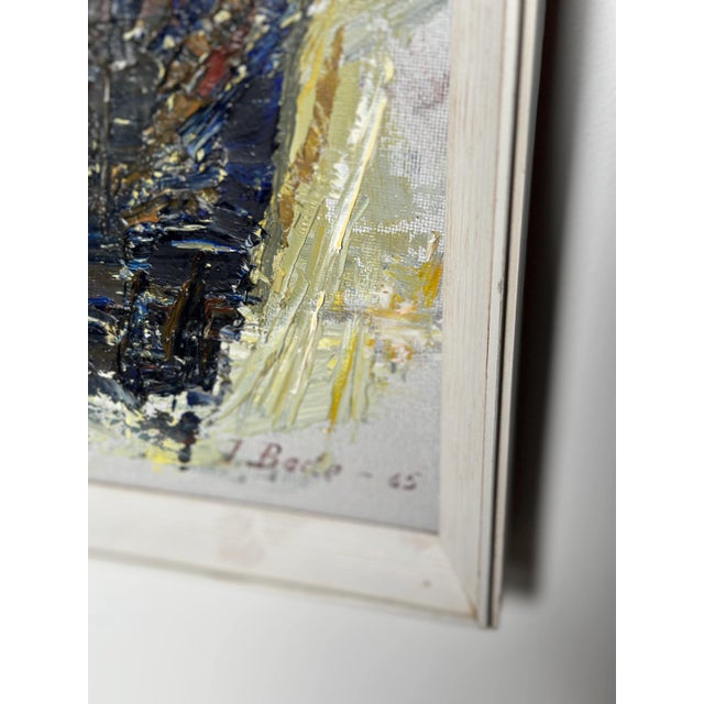 Ingrid Bade, Abstract Landscape, 1960s, Oil on Canvas, Framed For Sale - Image 5 of 18